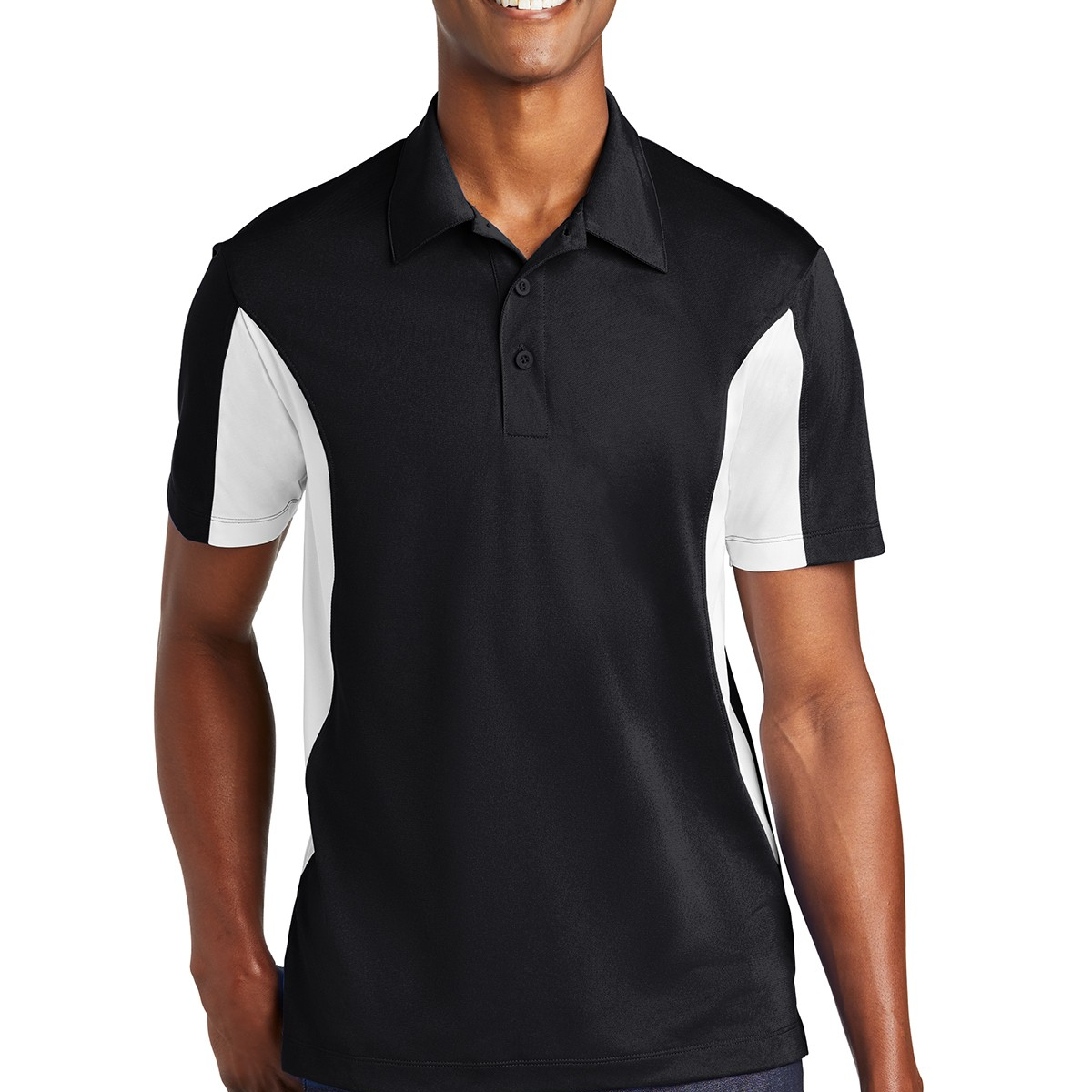 Side Blocked Micropique Sport-Wick Polo - ST655 – The Beanstalk Boutique