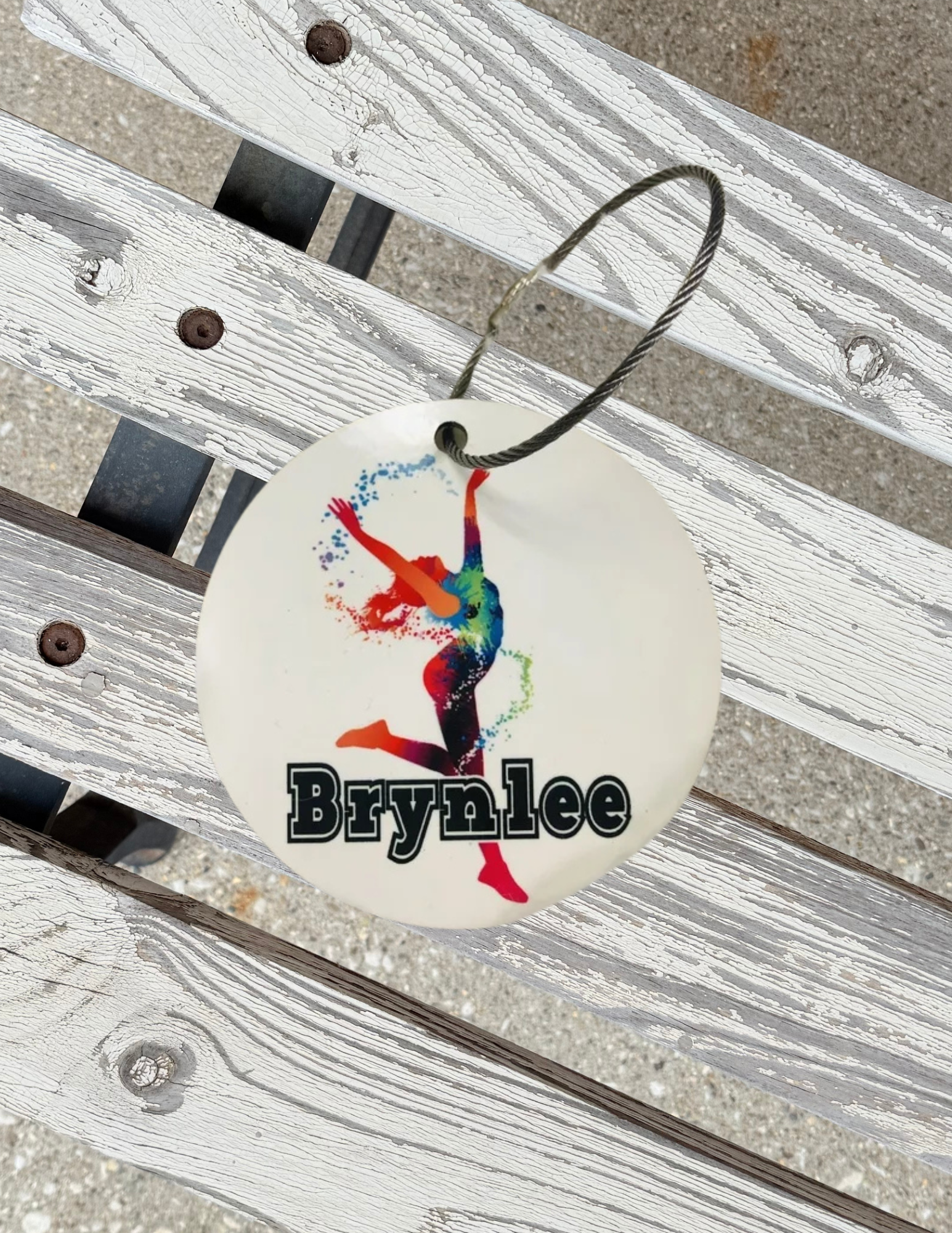 Rainbow Gymnast Bag Tag