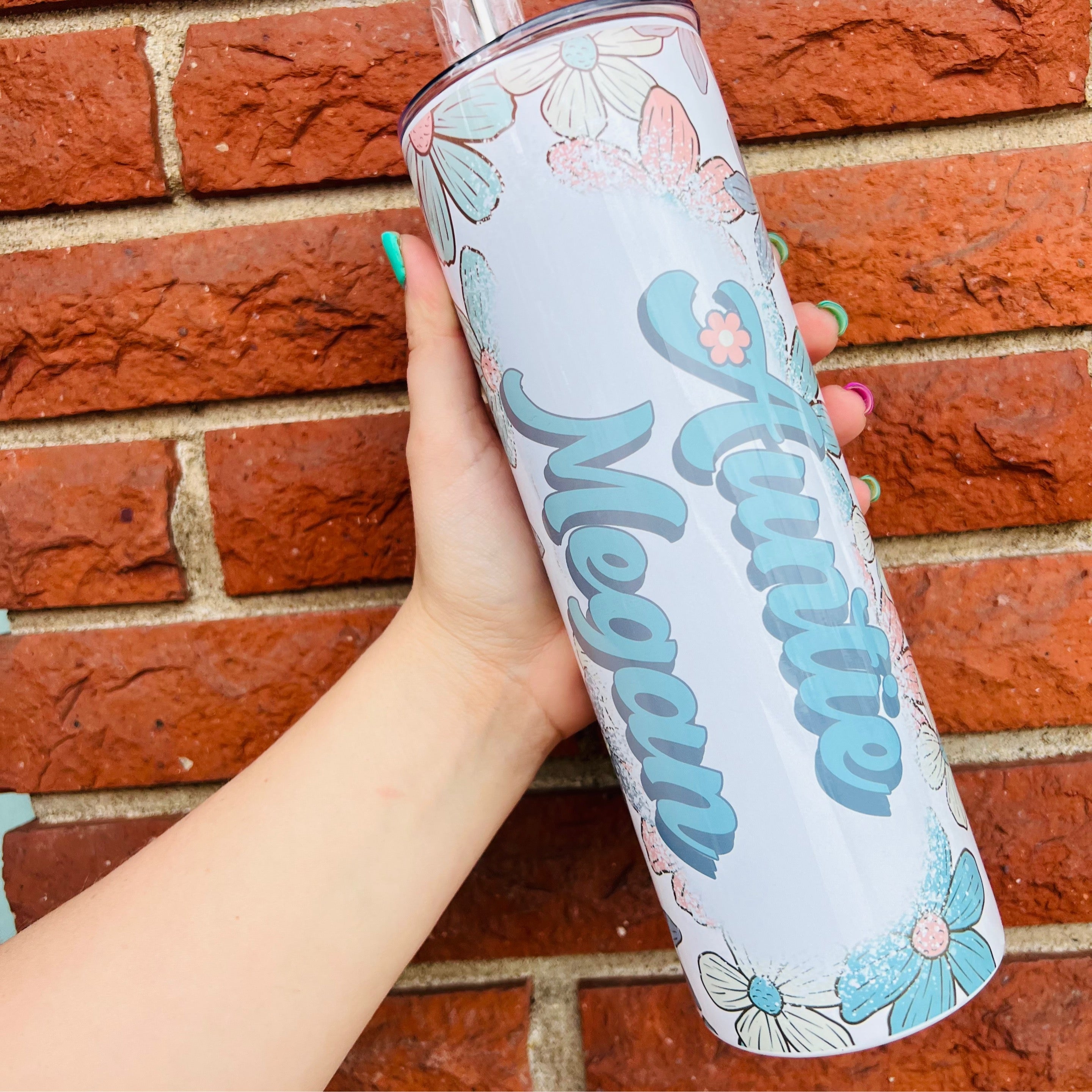 Auntie Retro Floral Tumbler - Thumbnail 2