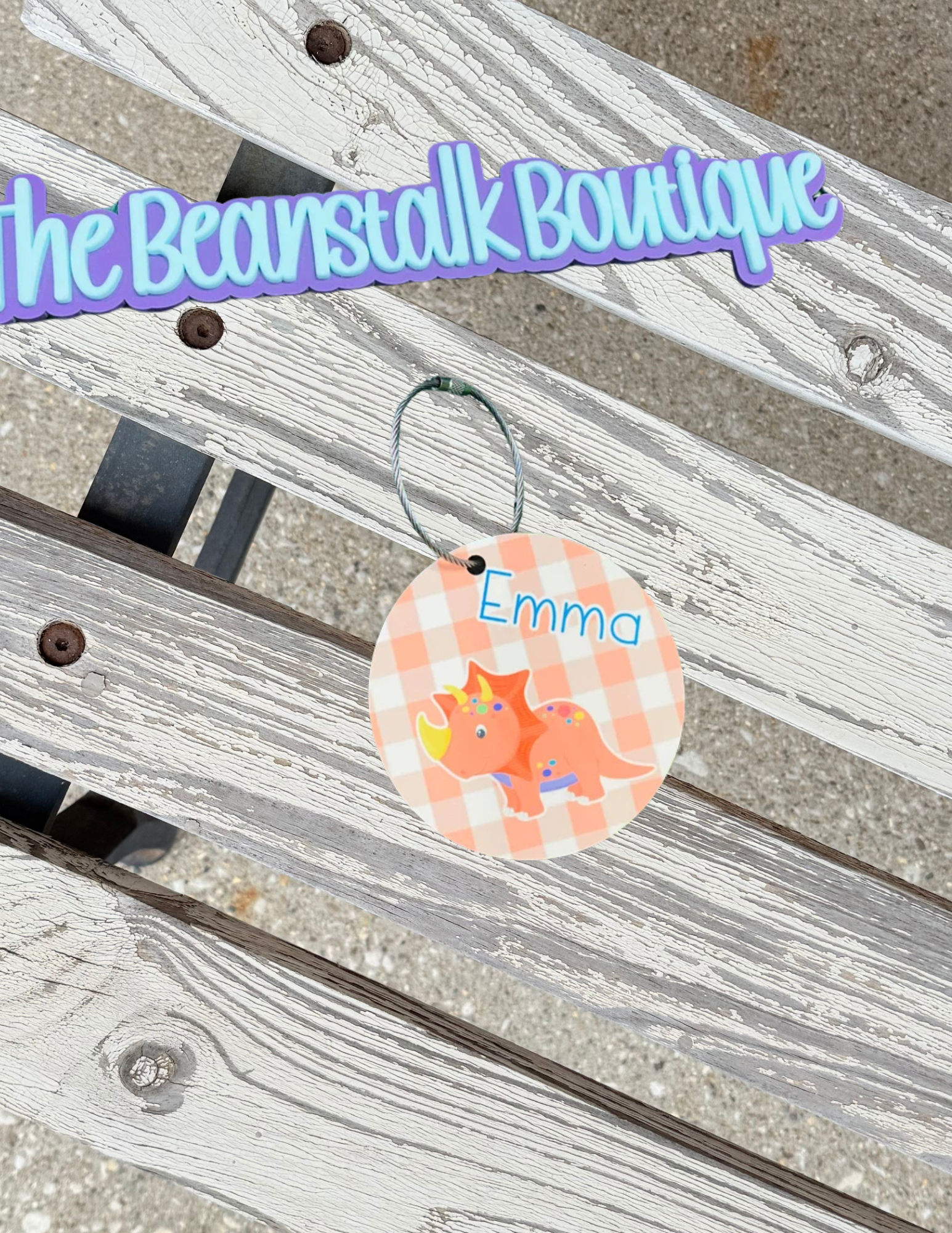 Triceratops Personalized Bag Tag