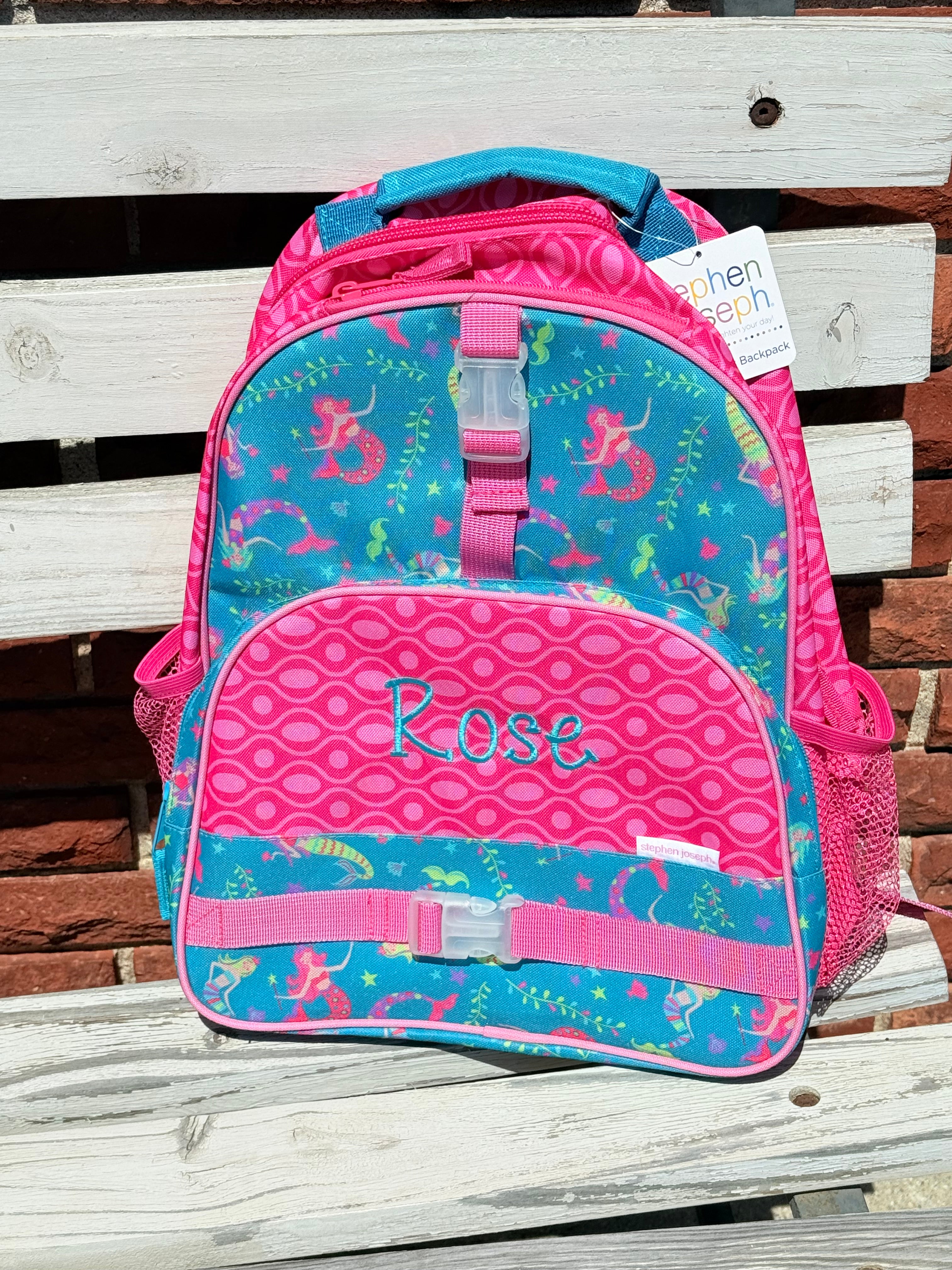 SJ Pink Mermaid All Over Print Backpack - Thumbnail 2