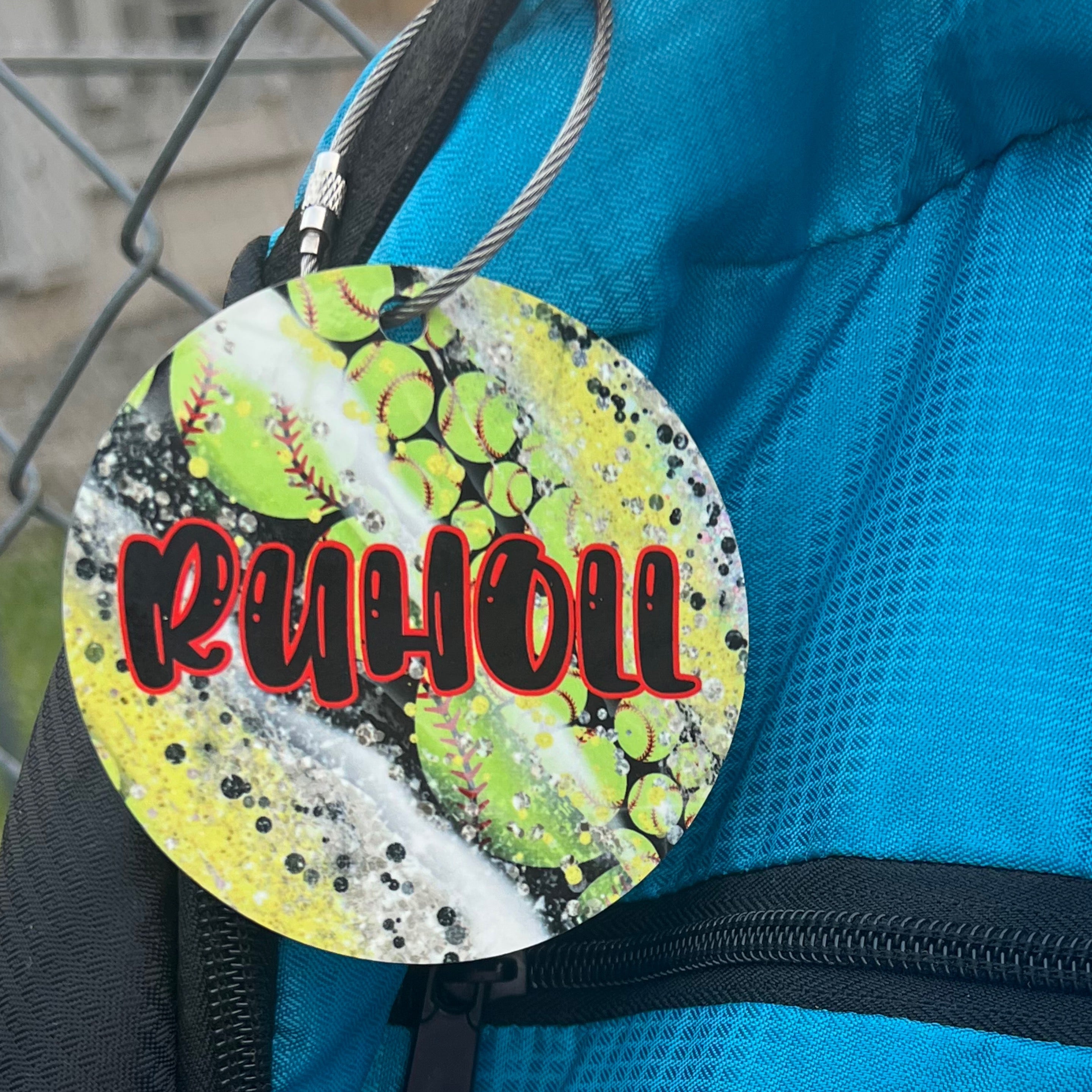 Softball Design Bag Tag