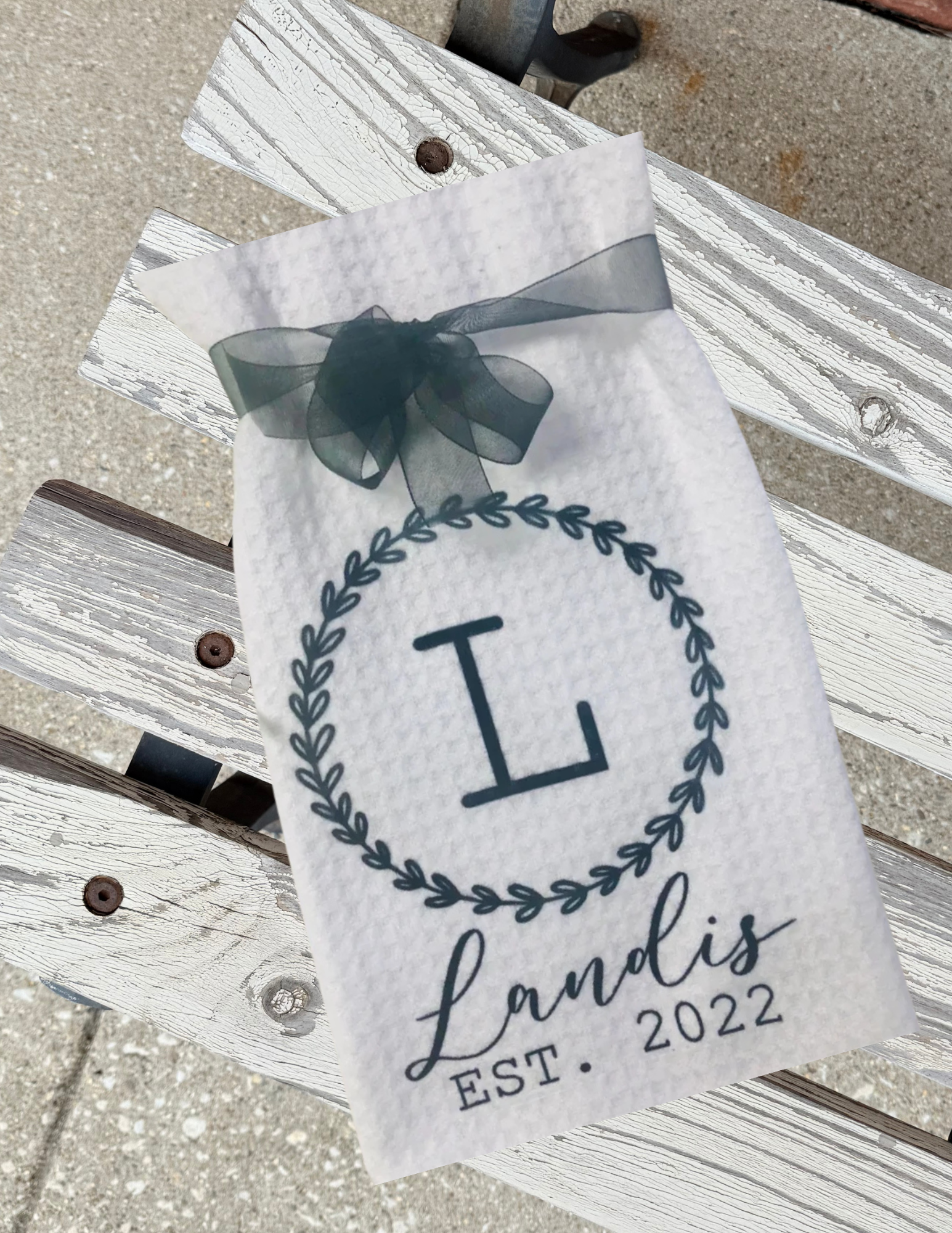 Leaf Frame Kitchen Hand Towel