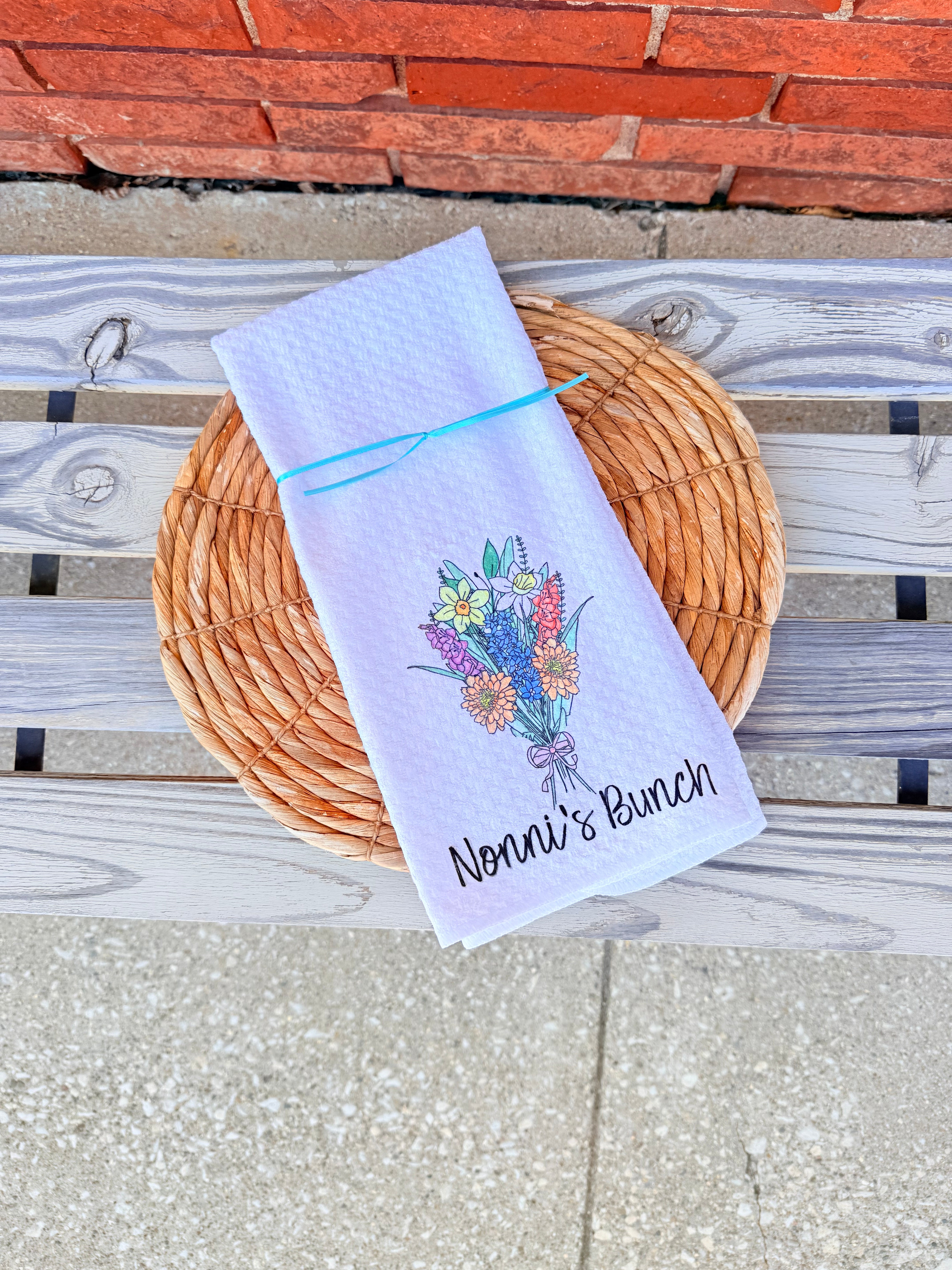 The Beanstalk Boutique Birth Flower Personalized Mug or Towel - Thumbnail 2