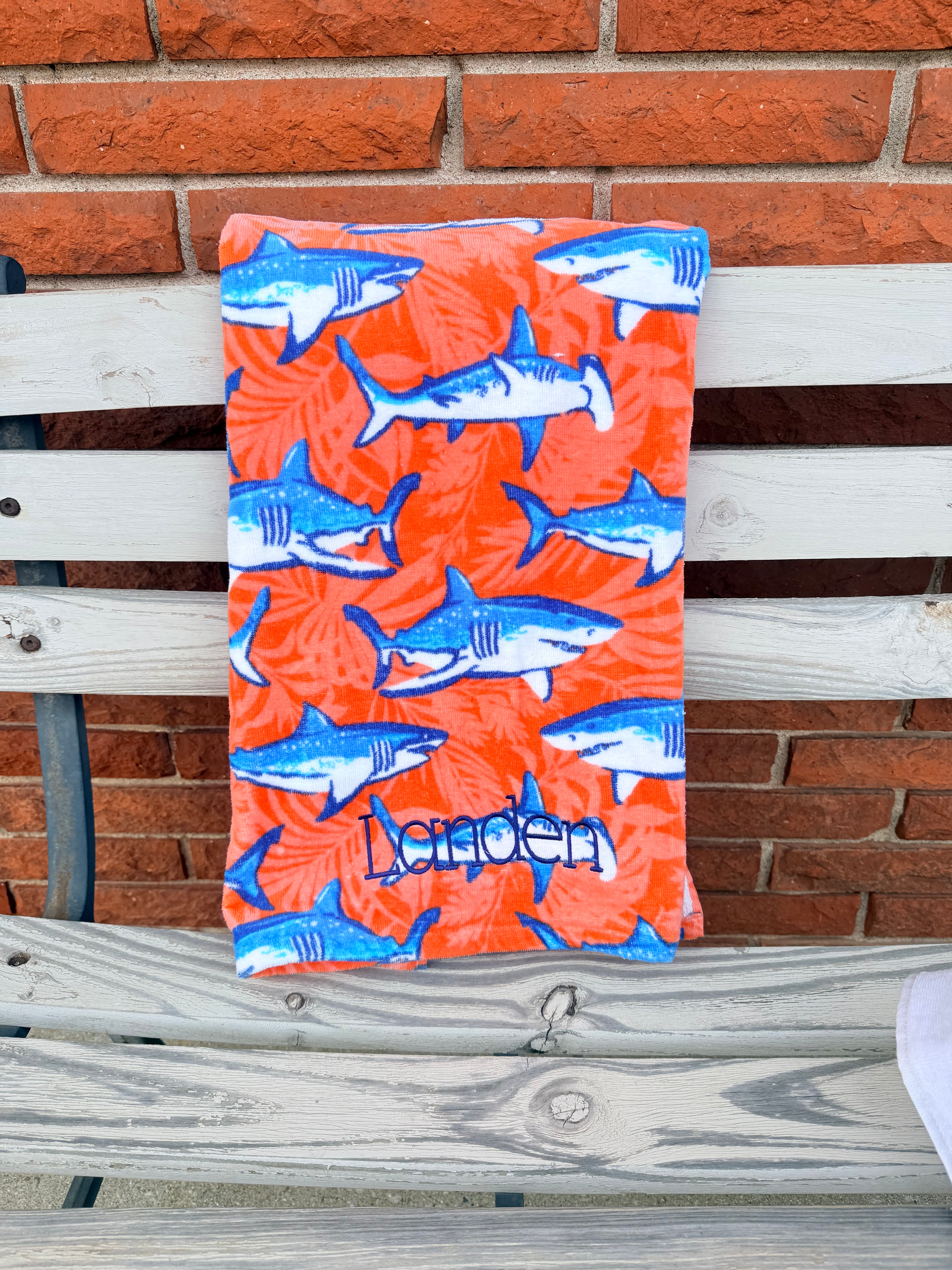 The Beanstalk Boutique Shark Beach Towel - Thumbnail 3