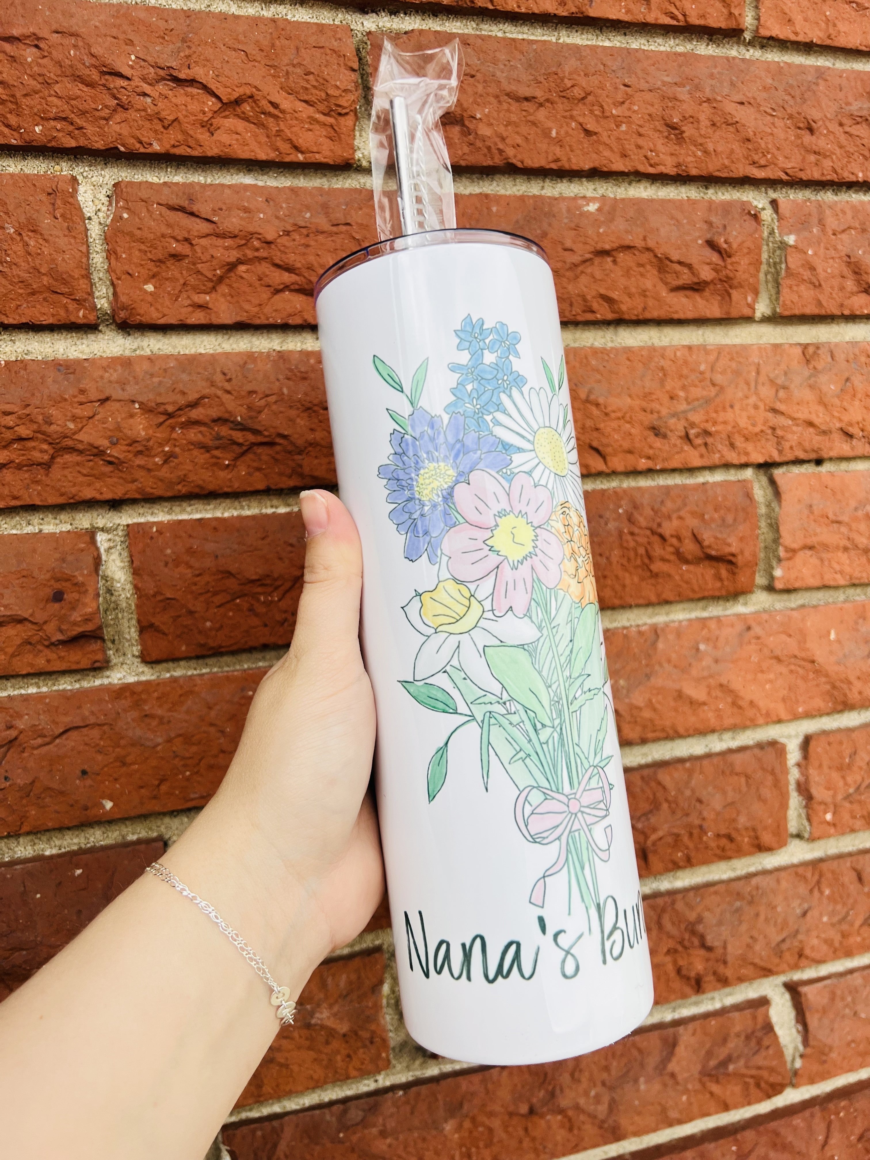 Birth Flower Bunch Tumbler