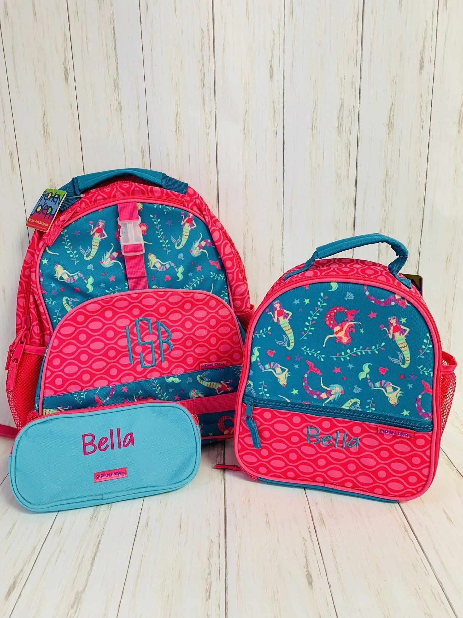 SJ Pink Mermaid All Over Print Backpack