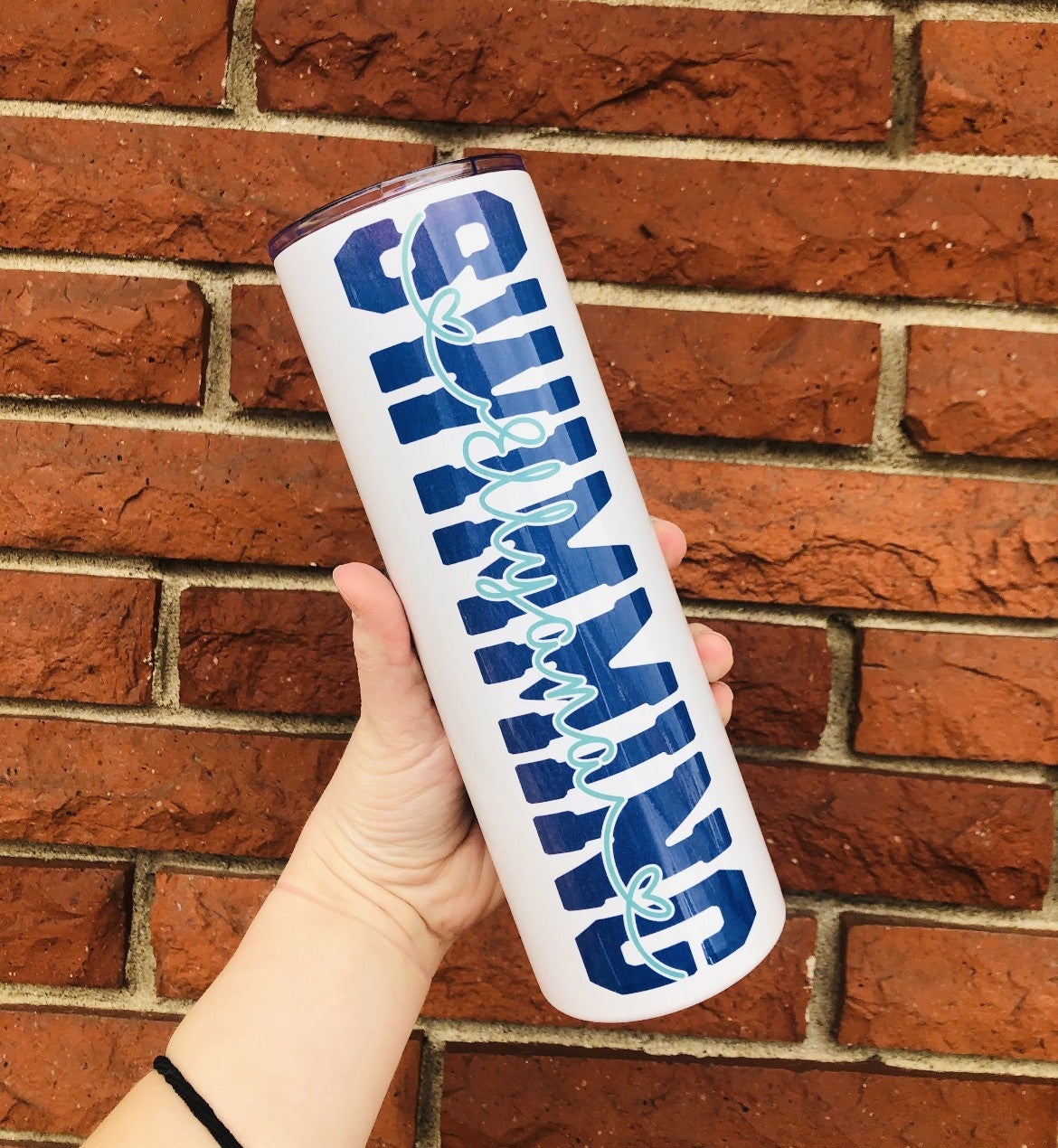 Swimming Name 30oz Tumbler - Thumbnail 2