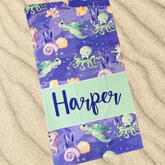 Full Print Sea Animal Towel