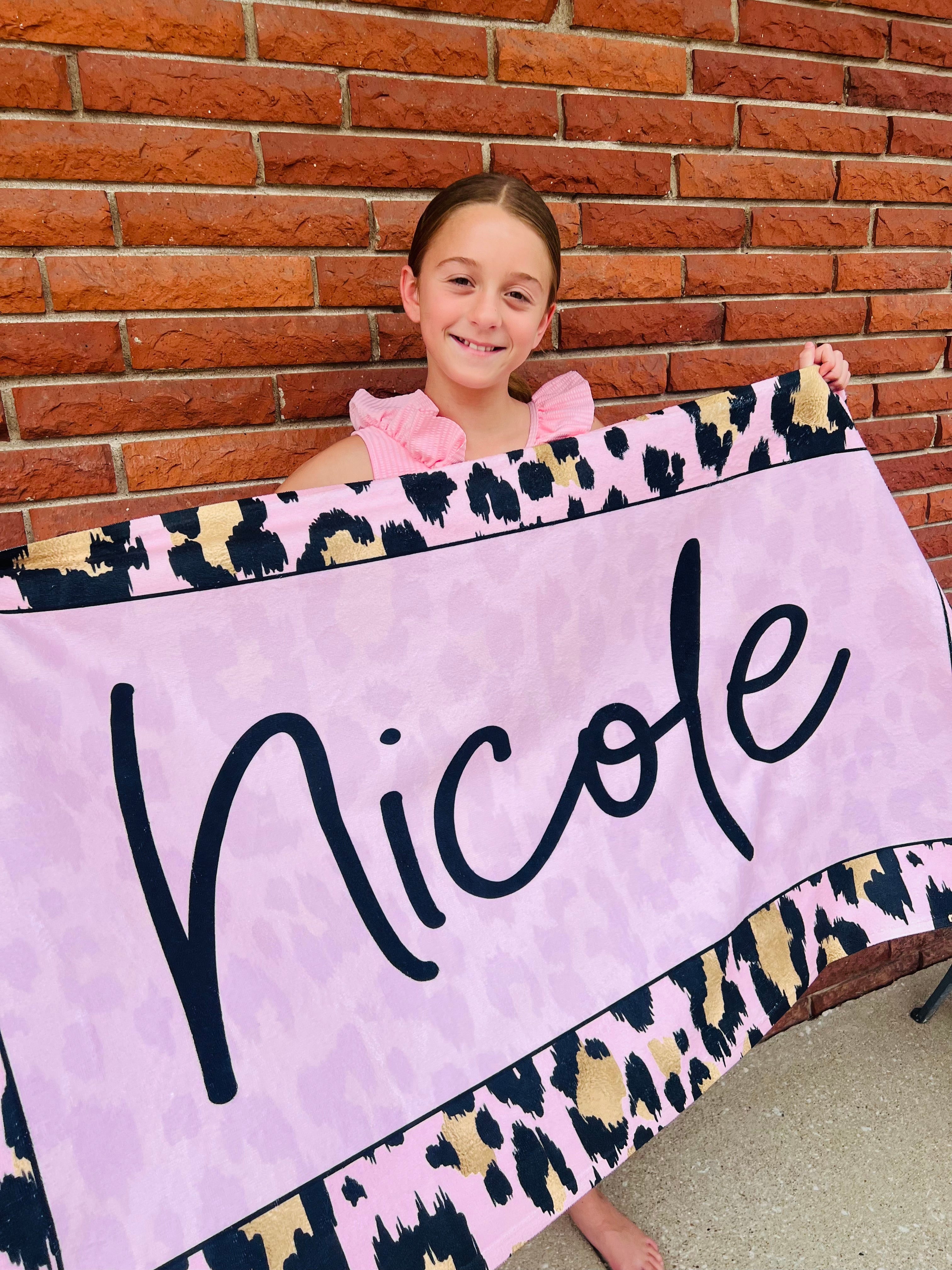 Printed Leopard Beach Towel - Thumbnail 2