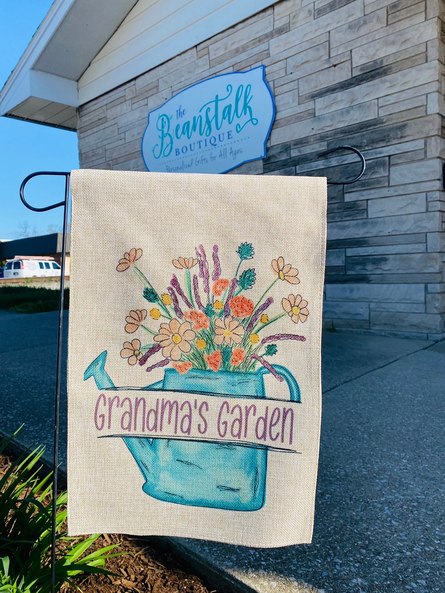 Watering Can Garden Flag