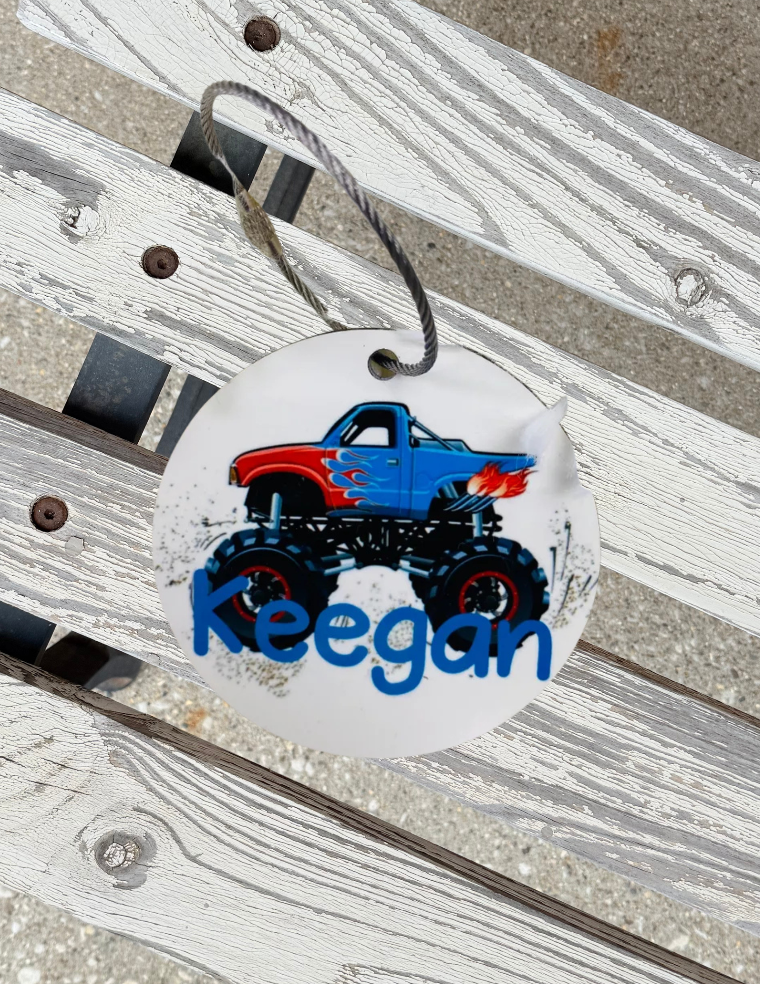 Monster Truck Bag Tag