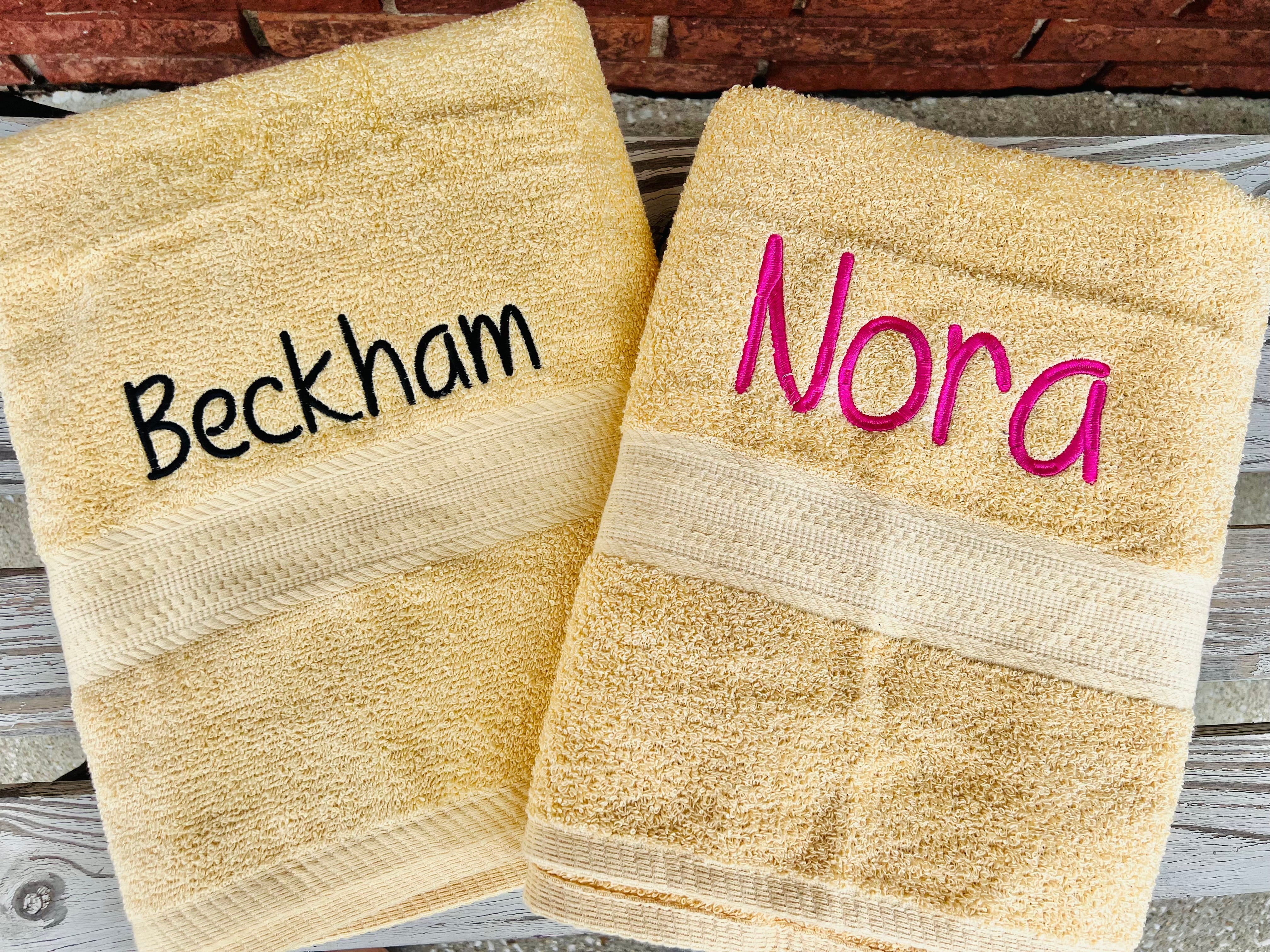 Yellow Towel With Name