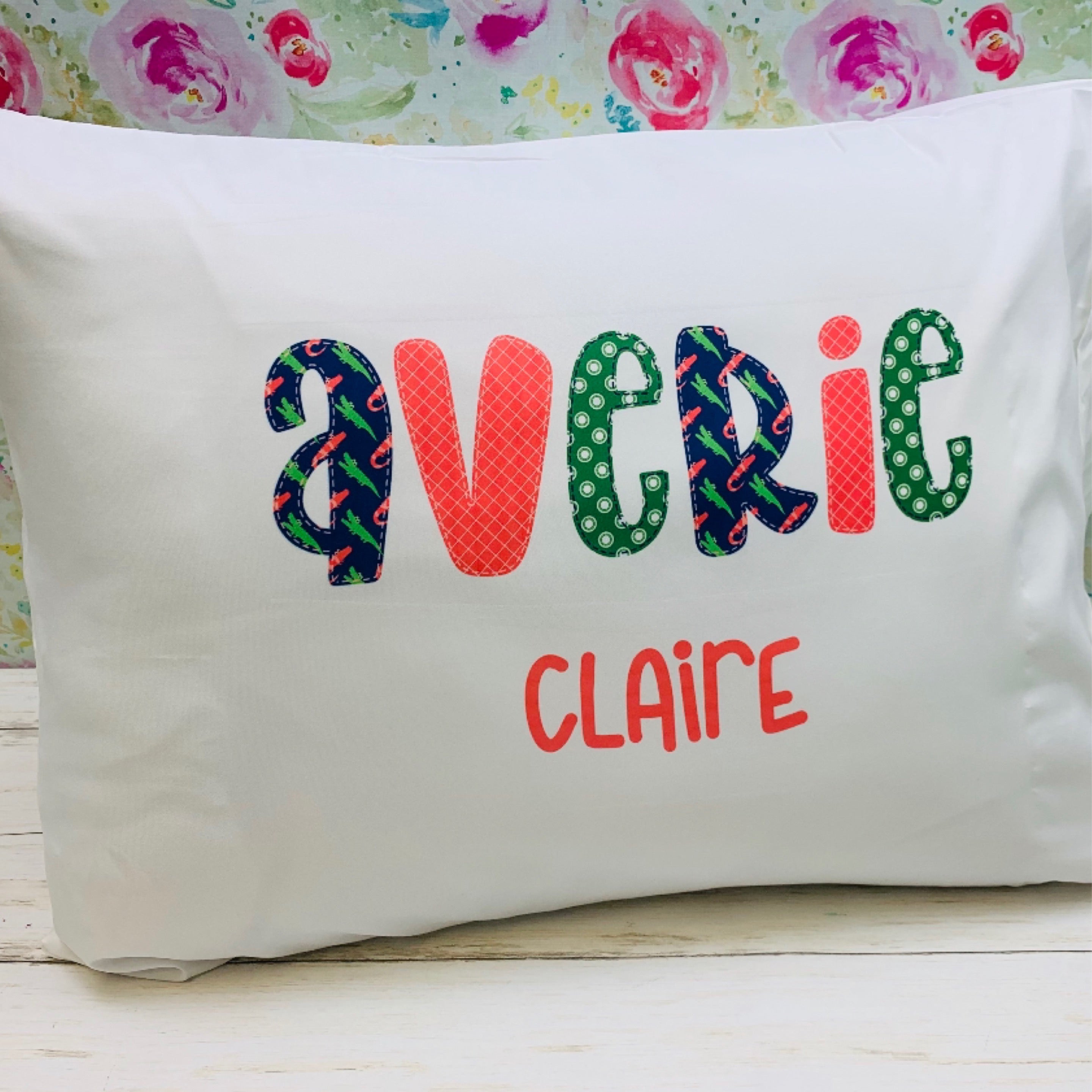 The Beanstalk Boutique Alligator Pillow Case
